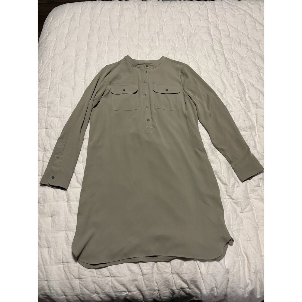 Lauren Ralph Lauren Dress Womens Size 8 Sage Green Long Sleeve Button Front